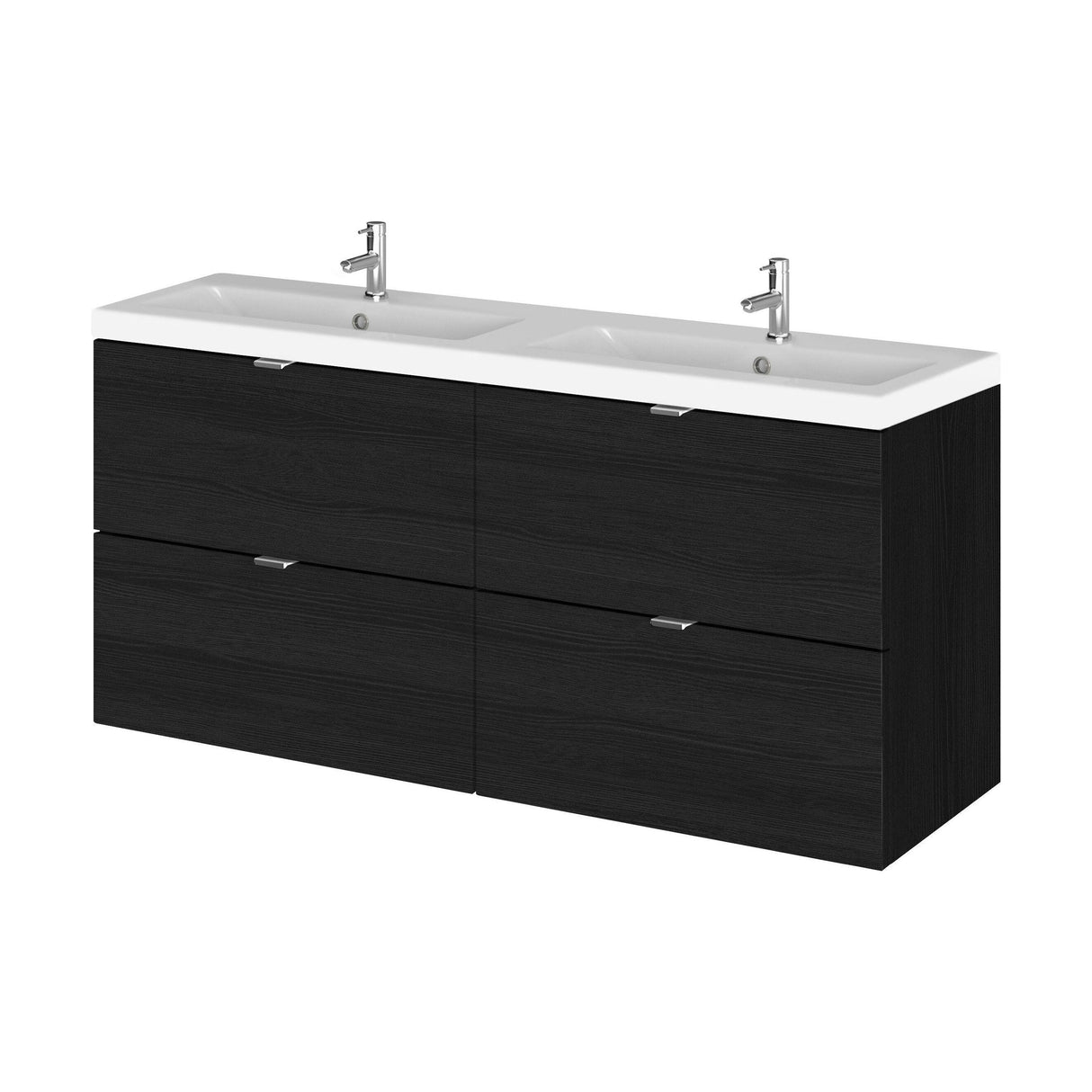 [BFDY632A] Alrewas Contemporary 4 Drawer Wall Hung Vanity Unit with Basin, 1200mm, Choice of Colour - Cutout