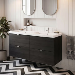[BFDY632A] Alrewas Contemporary 4 Drawer Wall Hung Vanity Unit with Basin, 1200mm, Choice of Colour