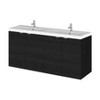 [BFDY633A] Alrewas Contemporary 2 Door Wall Hung Vanity Unit with Basin, Charcoal Black, 1200mm - Cutout