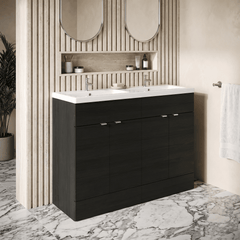 [BFDY634A] Alrewas Contemporary 2 Door Floor Standing Vanity Unit with Basin, 1200mm, Choice of Colour