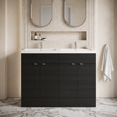 [BFDY634A] Alrewas Contemporary 2 Door Floor Standing Vanity Unit with Basin, 1200mm, Choice of Colour - Silo
