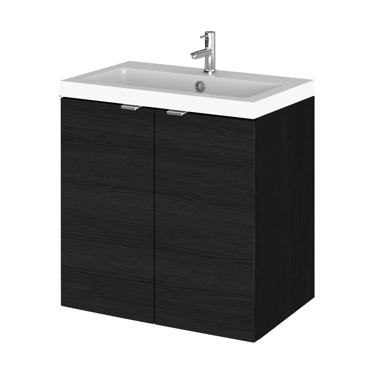 [BFDY640] Alrewas Contemporary 2 Door Wall Hung Vanity Unit with Polymarble Basin, 500mm, Choice of Colour - Cutout