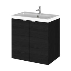 [BFDY640] Alrewas Contemporary 2 Door Wall Hung Vanity Unit with Polymarble Basin, 500mm, Choice of Colour - Cutout