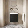 [BFDY640] Alrewas Contemporary 2 Door Wall Hung Vanity Unit with Polymarble Basin, 500mm, Choice of Colour - Silo