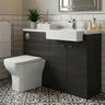 [BFDY649] Alrewas Contemporary Floor Standing Vanity WC Combination Unit with Semi-Recessed Basin, Right Hand, 1000mm, Choice of Colour - Silo