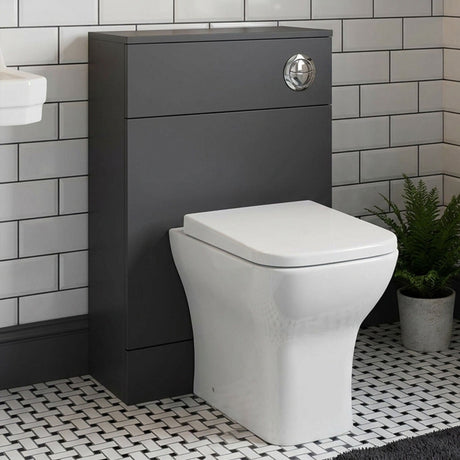 [BFDY904A] Alrewas Contemporary Floor Standing WC Unit with Coordinating Worktop, 500mm, Choice of Colour - Silo