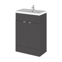 [BFDY907A] Alrewas Contemporary 2 Door Floor Standing Vanity Unit with Basin, 600mm, Choice of Colour - Cutout
