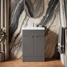 [BFDY907A] Alrewas Contemporary 2 Door Floor Standing Vanity Unit with Basin, 600mm, Choice of Colour - Silo