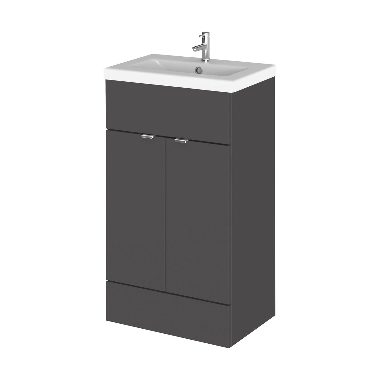 [BFDY924A] Alrewas Contemporary 2 Door Floor Standing Vanity Unit with Basin, 500mm, Choice of Colour - Cutout
