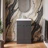 [BFDY924A] Alrewas Contemporary 2 Door Floor Standing Vanity Unit with Basin, 500mm, Choice of Colour - Silo