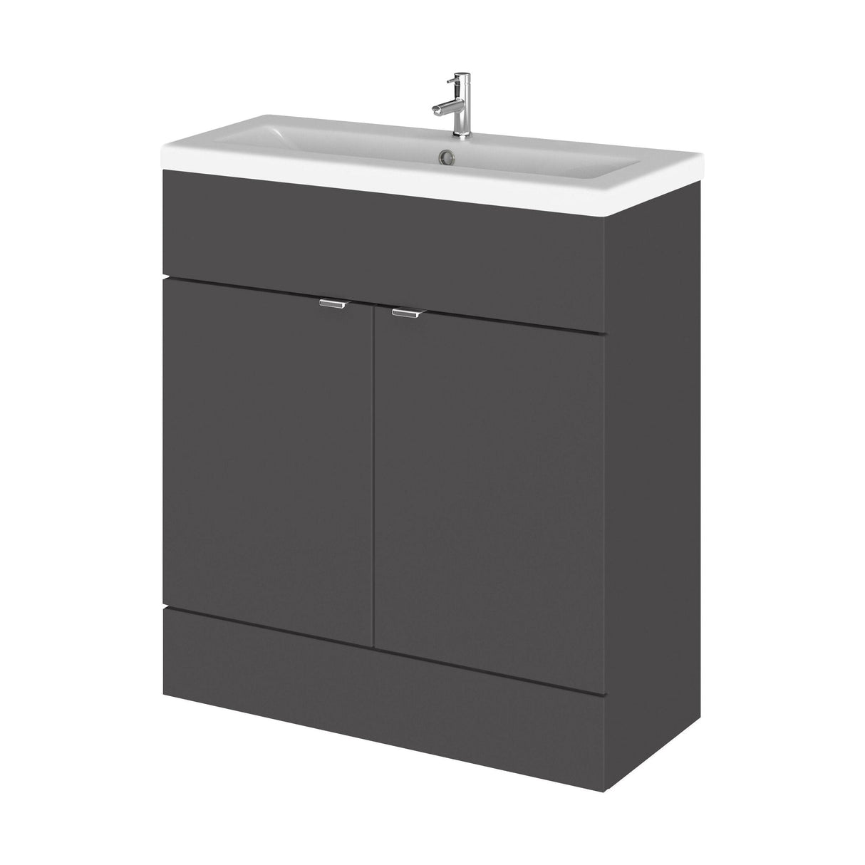 [BFDY928A] Alrewas Contemporary 2 Door Floor Standing Vanity Unit with Basin, 800mm, Choice of Colour - Cutout