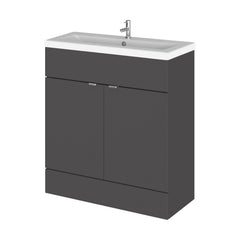 [BFDY928A] Alrewas Contemporary 2 Door Floor Standing Vanity Unit with Basin, 800mm, Choice of Colour - Cutout