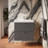 [BFDY930A] Alrewas Contemporary 2 Drawer Wall Hung Vanity Unit with Basin, 600mm, Choice of Colour - Silo