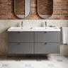 [BFDY932A] Alrewas Contemporary 4 Drawer Wall Hung Vanity Unit with Basin, 1200mm, Choice of Colour - Silo