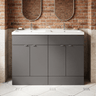 [BFDY934A] Alrewas Contemporary 2 Door Floor Standing Vanity Unit with Basin, 1200mm, Choice of Colour - Silo