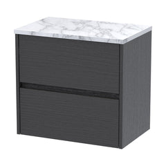 [BFED2204LCM] Chartley Contemporary 2 Drawer Wall Hung Vanity Unit with Laminate Worktop, 600mm - Cutout