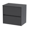 [BFED2204W] Chartley Contemporary 2 Drawer Wall Hung Vanity Unit with Worktop, Choice of Size and Colour - Cutout