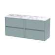 [BFED2304LCM2] Chartley Contemporary 4 Drawer Wall Hung Vanity Unit with Laminate Worktop, 1200mm - Cutout