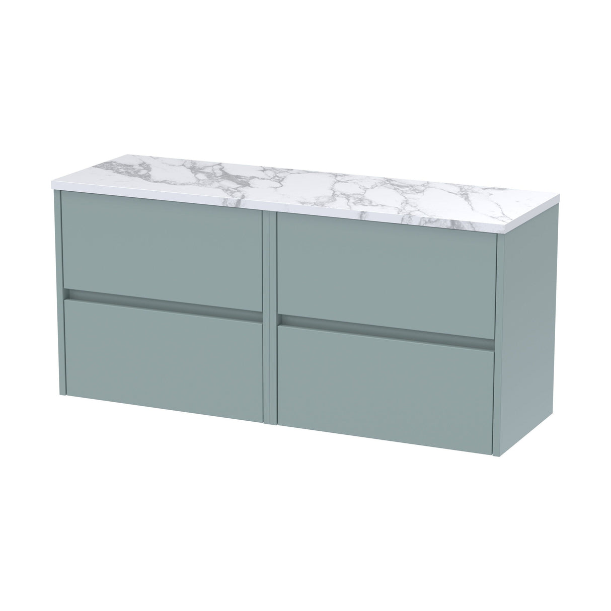 [BFED2304LCM2] Chartley Contemporary 4 Drawer Wall Hung Vanity Unit with Laminate Worktop, 1200mm - Cutout