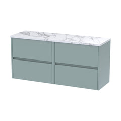 [BFED2304LCM2] Chartley Contemporary 4 Drawer Wall Hung Vanity Unit with Laminate Worktop, 1200mm - Cutout