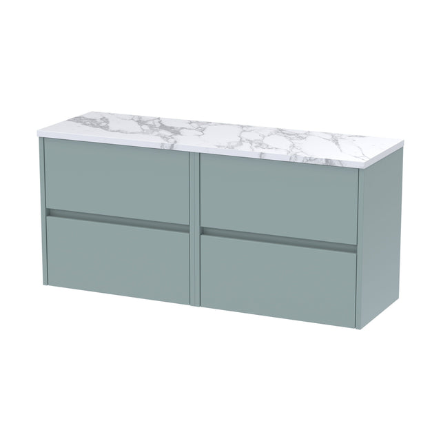 [BFED2304LCM2] Chartley Contemporary 4 Drawer Wall Hung Vanity Unit with Laminate Worktop, 1200mm - Cutout