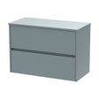 [BFED2306W] Chartley Contemporary 2 Drawer Wall Hung Vanity Unit with Worktop, 800mm - Cutout