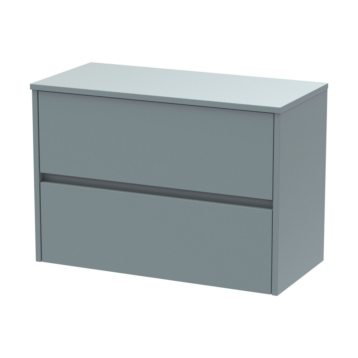 [BFED2306W] Chartley Contemporary 2 Drawer Wall Hung Vanity Unit with Worktop, 800mm - Cutout