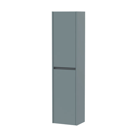 [BFED2362] Square Wall Hung 2 Door Tall Bathroom Unit, 350mm - Matt Coastal Grey - Cutout