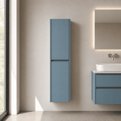 [BFED2362] Chartley Square Wall Hung 2 Door Tall Bathroom Unit, 350mm, Choice of Finish