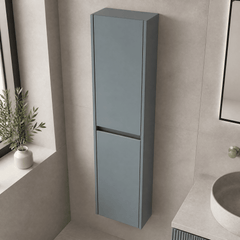 [BFED2362] Chartley Square Wall Hung 2 Door Tall Bathroom Unit, 350mm, Choice of Finish