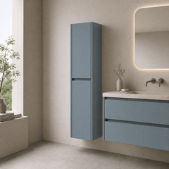 [BFED2362] Chartley Square Wall Hung 2 Door Tall Bathroom Unit, 350mm, Choice of Finish