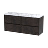 [BFED2604LCM2] Chartley Contemporary 4 Drawer Wall Hung Vanity Unit with Laminate Worktop, 1200mm, Choice of Colour - Cutout