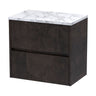 [BFED2604LCM] Chartley Contemporary 2 Drawer Wall Hung Vanity Unit with Laminate Worktop, Choice of Size and Colour - Cutout