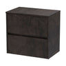 [BFED2604W] Chartley Contemporary 2 Drawer Wall Hung Vanity Unit with Worktop, Choice of Size and Colour - Cutout