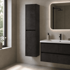 [BFED2662] Chartley Square Wall Hung 2 Door Tall Bathroom Unit, 350mm, Choice of Finish