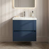 [BFED2902A] Chartley Edge Square Wall Hung 2 Drawer Vanity Unit & Ceramic Basin, 500mm, Choice of Finish - Silo