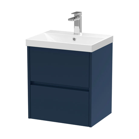 [BFED2902D] Chartley Contemporary 2 Drawer Wall Hung Vanity Unit with Thin Edge Basin, Choice of Size and Colour - Cutout