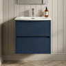 [BFED2902G] Chartley Contemporary 2 Drawer Wall Hung Vanity Unit with Curved Basin, Choice of Size and Colour - Silo