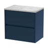 [BFED2904LBG] Chartley Contemporary 2 Drawer Wall Hung Vanity Unit with Laminate Worktop, Choice of Size and Colour - Cutout