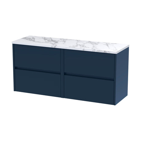[BFED2904LCM2] Chartley Contemporary 4 Drawer Wall Hung Vanity Unit with Laminate Worktop, 1200mm, Choice of Colour - Cutout