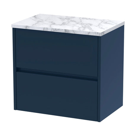 [BFED2904LCM] Chartley Contemporary 2 Drawer Wall Hung Vanity Unit with Laminate Worktop, Choice of Size and Colour - Cutout