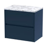 [BFED2904LCM] Chartley Contemporary 2 Drawer Wall Hung Vanity Unit with Laminate Worktop, Choice of Size and Colour - Cutout