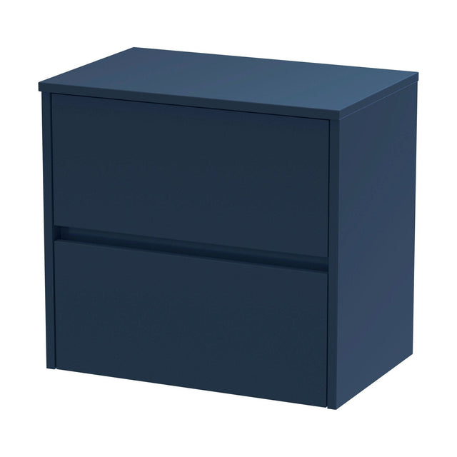 [BFED2904W] Chartley Contemporary 2 Drawer Wall Hung Vanity Unit with Worktop, 600mm - Cutout
