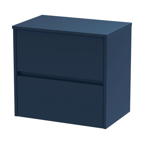 [BFED2904W] Chartley Contemporary 2 Drawer Wall Hung Vanity Unit with Worktop, Choice of Size and Colour - Cutout