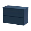 [BFED2906W] Chartley Contemporary 2 Drawer Wall Hung Vanity Unit with Worktop, Midnight Blue, 800mm - Cutout