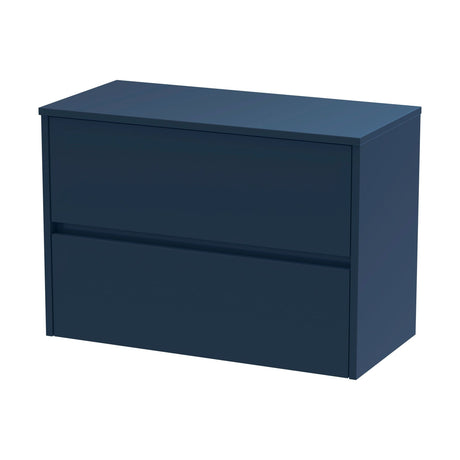 [BFED2906W] Chartley Contemporary 2 Drawer Wall Hung Vanity Unit with Worktop, Choice of Size and Colour - Cutout