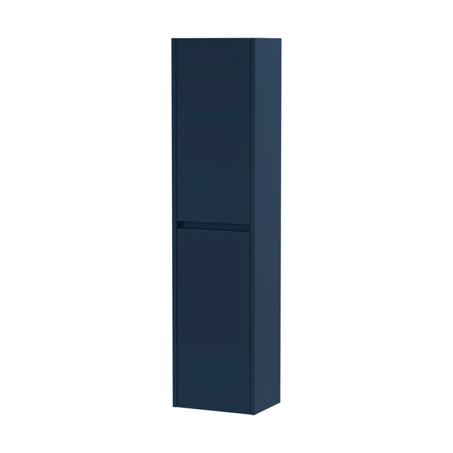 [BFED2962] Square Wall Hung 2 Door Tall Bathroom Unit, 350mm - Midnight Blue - Cutout