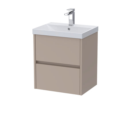 [BFED3302D] Chartley Contemporary 2 Drawer Wall Hung Vanity Unit with Thin Edge Basin, Choice of Size and Colour - Cutout