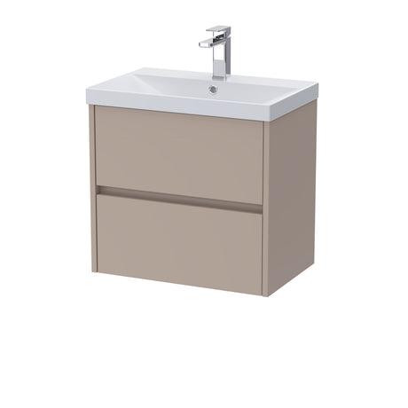 [BFED3304D] Chartley Contemporary 2 Drawer Wall Hung Vanity Unit with Thin Edge Basin, Choice of Size and Colour - Cutout