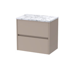 [BFED3304LCM] Chartley Contemporary 2 Drawer Wall Hung Vanity Unit with Laminate Worktop, Choice of Size and Colour - Cutout